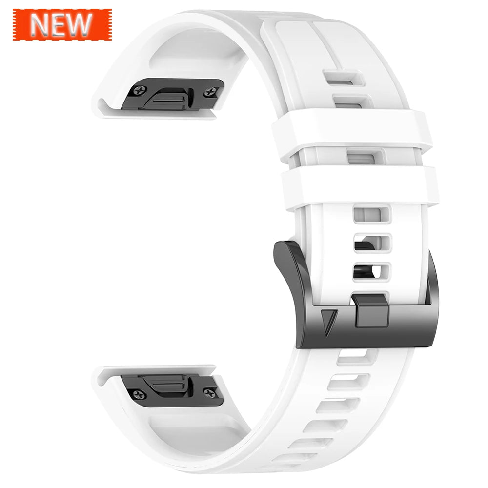 Correa deportiva de silicona para Garmin Descent G2 G1 Mk3i Mk2 Mk1/Fenix 8 Pro E 7 7X 6 6X 5 5X/Epix pulsera suave 22/26mm banda Quickfit