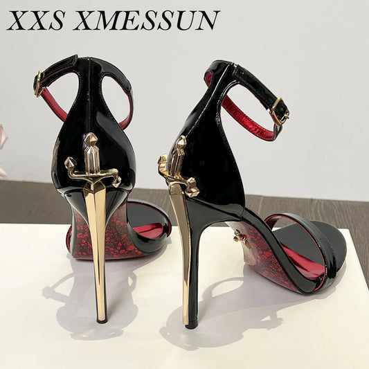 2026 New Women's Shoes Fashion Patent Leather High-heeled Sandals Women Designer Shoes Fine Heel Sexy High Heels