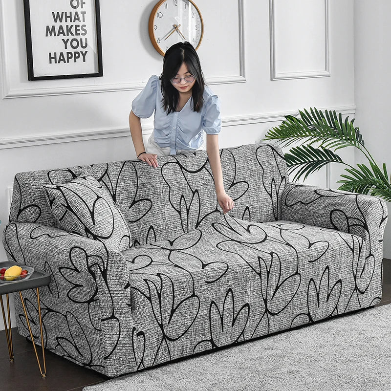 Funda de sofá elástica con estampado de flores, funda de sofá de LICRA antisuciedad, Protector de muebles para dormitorio, oficina, sala de estar, decoración del hogar, 1 ud.