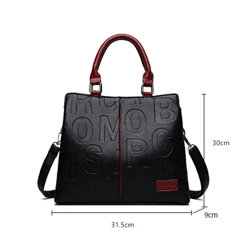 Bolsos cruzados informales de cuero PU para mujer, bolso de mano de diseñador de lujo, bolso de hombro de viaje de gran capacidad