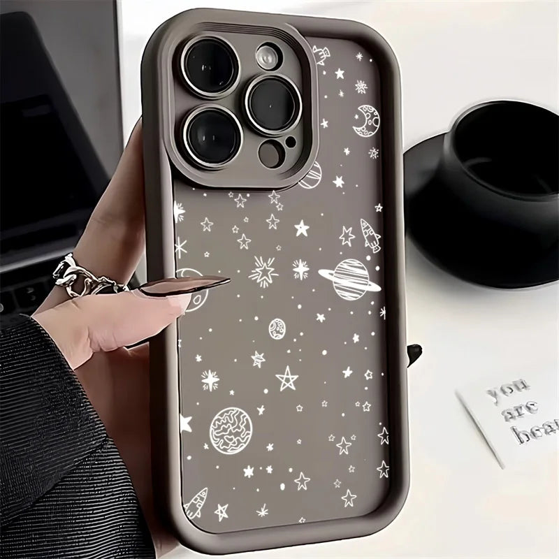 Funda de Teléfono con Estampado de Estrellas para Samsung S26 Ultra, Fundas para Galaxy S24 S25 Plus S23 FE S22 S21 A26 A36 A56 A35 A55 A34 A54 A53 A52S