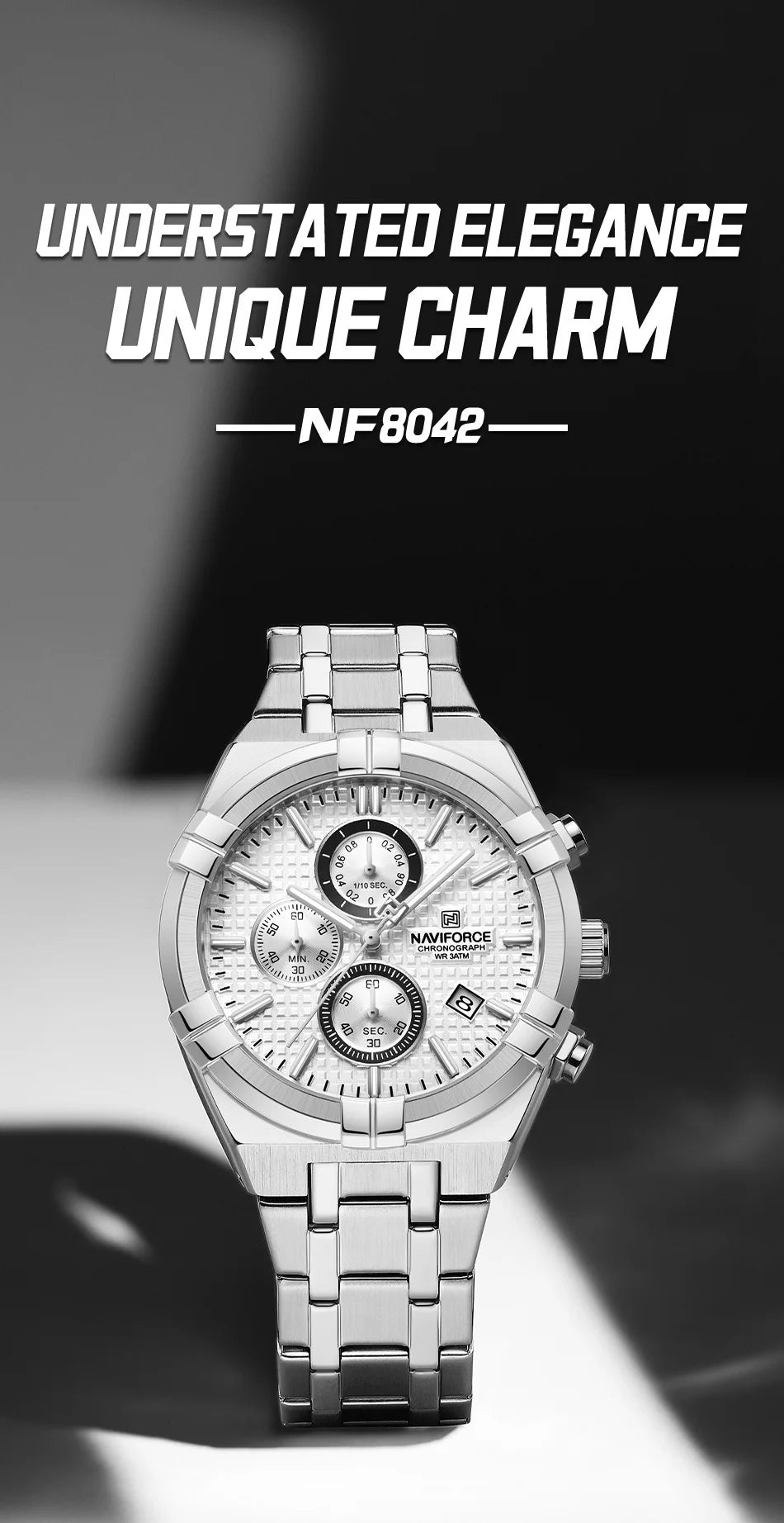 NAVIFORCE relojes originales para hombre, cronógrafo deportivo de cuarzo a la moda, reloj de pulsera para hombre Simple salvaje resistente al agua con pantalla