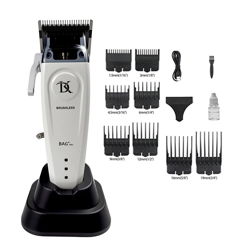 Cortapelos profesional para hombres 2025 DKBAG-078 recortador de barba dentada con cuchilla DLC con carga USB y Motor sin escobillas 7200 RPM
