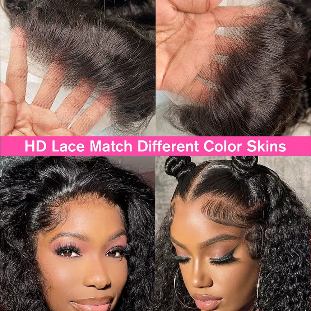 Peluca Frontal de onda profunda de encaje HD 13x6, pelucas de cabello humano rizado transparente con encaje Frontal, pelucas de cabello humano 300% 250% pelucas de encaje de cabello humano completo