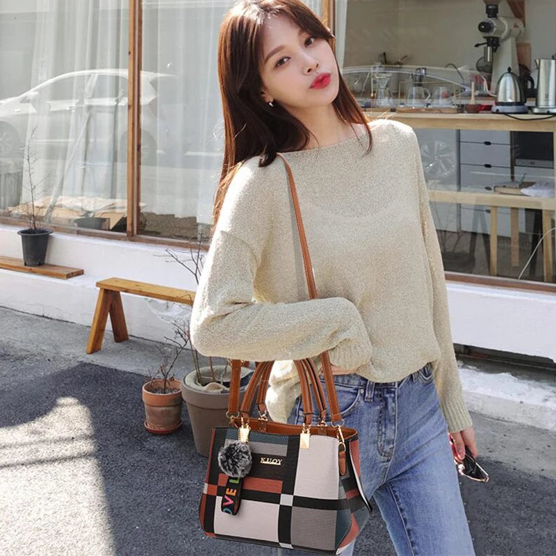 Bolsos cruzados informales de cuero PU para mujer, bolso de mano de diseñador de lujo, bolso de hombro de viaje de gran capacidad