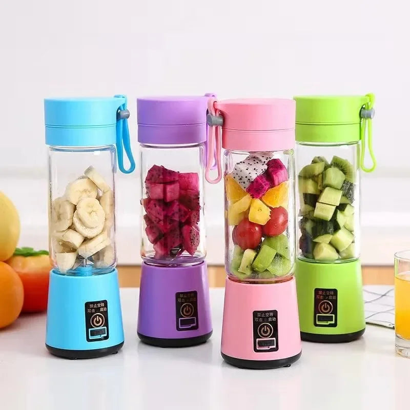 Licuadora Eléctrica Portátil Recargable, Vaso Mezclador de Frutas para Viajes, Mini Batidora para Smoothies y Batidos