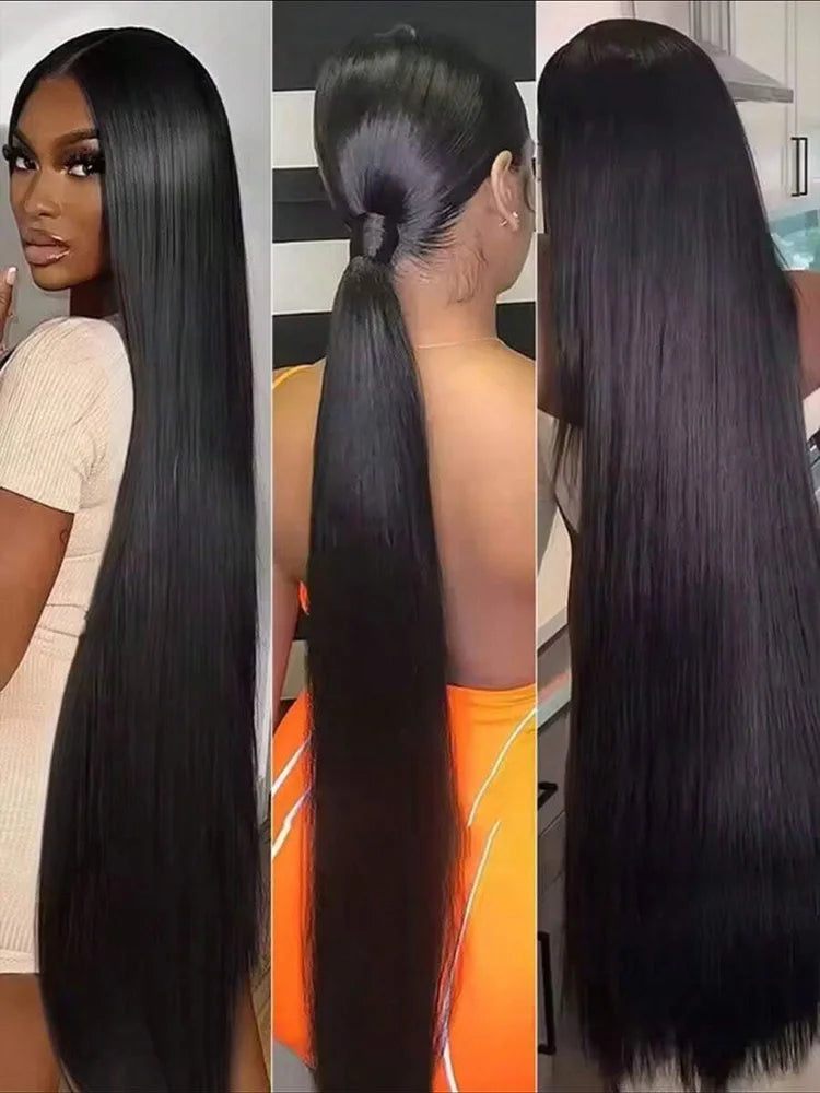 Paquetes de 42 pulgadas, extensiones de cabello humano brasileño liso de hueso, extensiones crudas, Tissage para mujeres