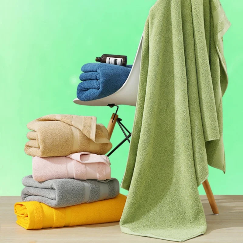 Toalla de baño, toallas de algodón absorbentes suaves, gruesas, de secado rápido, lavables a máquina, toalla para el hogar, artículos esenciales para el baño, 35x73cm