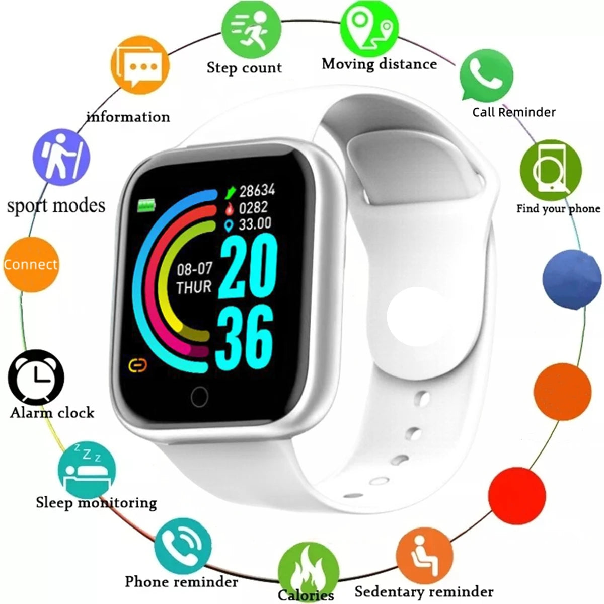 Smartwatch Fitness con Monitor de Salud