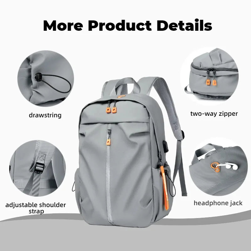 Mochila multifuncional de moda, gran capacidad, mochila de viaje informal, mochila para ordenador de negocios, mochila universitaria
