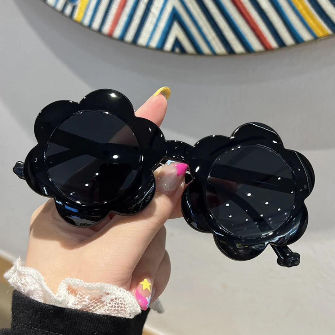 Gafas de sol con forma de flor para mujer, gafas de sol con montura de pétalos a la moda, protección UV385, lentes transparentes coloridas, gafas para fiesta en la playa