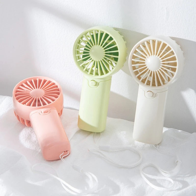 Ventilador Portátil, Mini Ventilador de Bolsillo Conveniente para Viajes de Verano al Aire Libre, Hogar, Oficina, Ventilador de Mano Ligero con Batería AAA, Enfriador de Aire