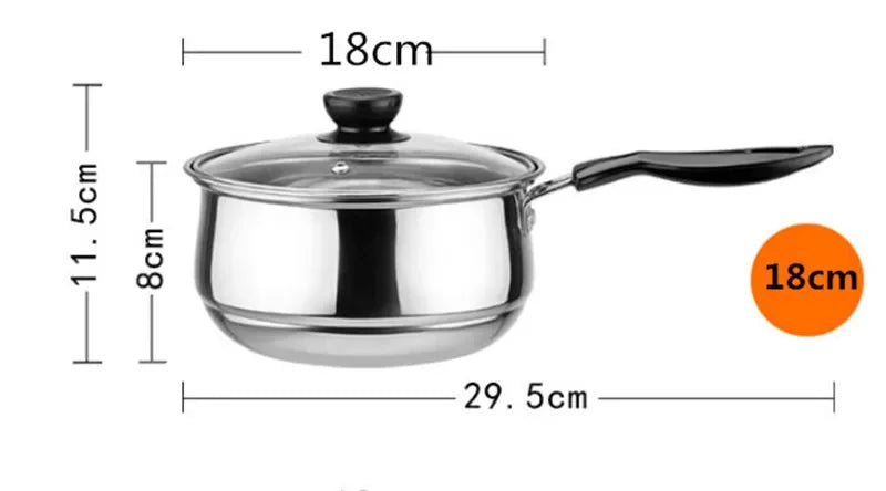 Olla de acero inoxidable, olla para sopa de doble fondo, cocina no magnética, utensilios de cocina multiusos, sartén antiadherente, Cocina de Inducción, olla usada