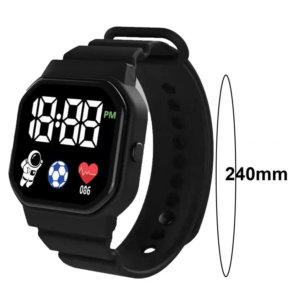 Reloj Deportivo para Niños, Relojes Digitales LED, Correa de Silicona de Fútbol, Reloj de Pulsera Electrónico Impermeable para Niños y Niñas, Regalos