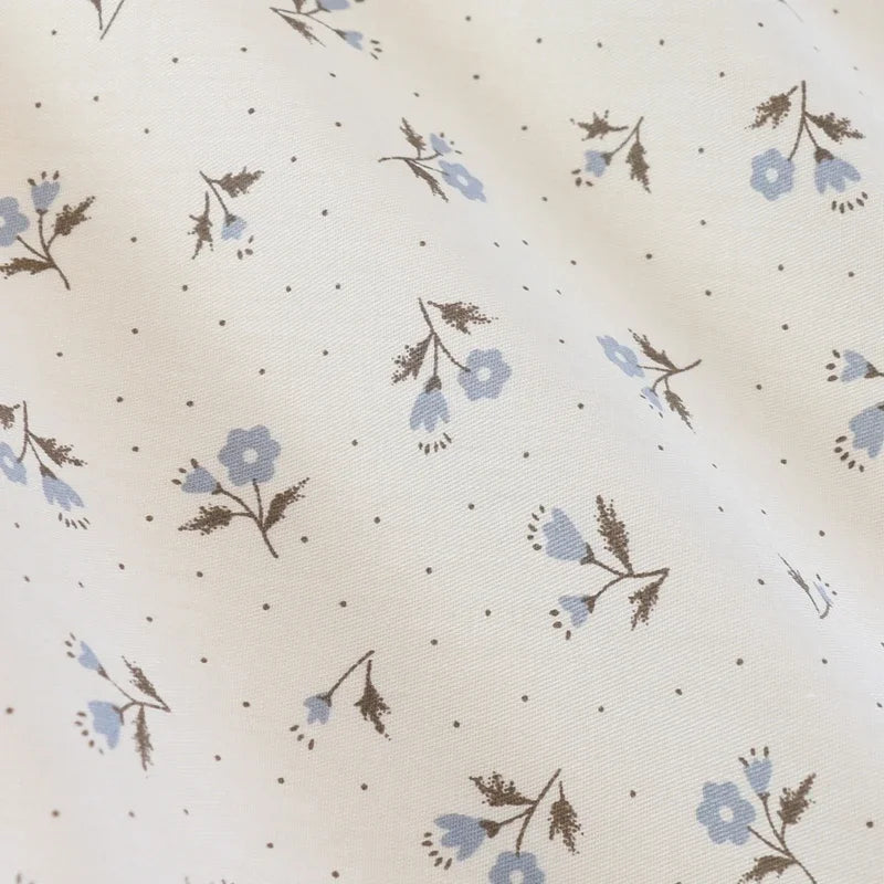 235x50cm tela azul gris rosa raya floral estampado de hojas funda nórdica juego de cuatro piezas tela de cama