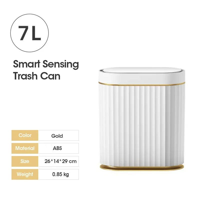 Cubo de basura inteligente para el hogar, papelera electrónica automática con Sensor inteligente de 7 y 9 litros, para cocina y baño, bote de basura inteligente
