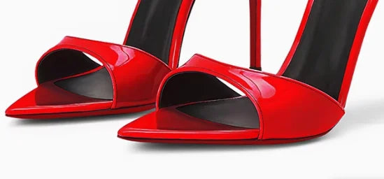 Tacones altos personalizados con correa de un botón para mujer, tacones finos, nuevas sandalias de moda versátiles puntiagudas y con punta, verano 2025
