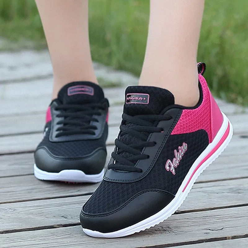 Zapatillas de deporte, zapatos de mujer a la moda con cordones, zapatillas de deporte femeninas, zapatos deportivos transpirables para mujer, calzado cómodo, zapatos de mujer en oferta