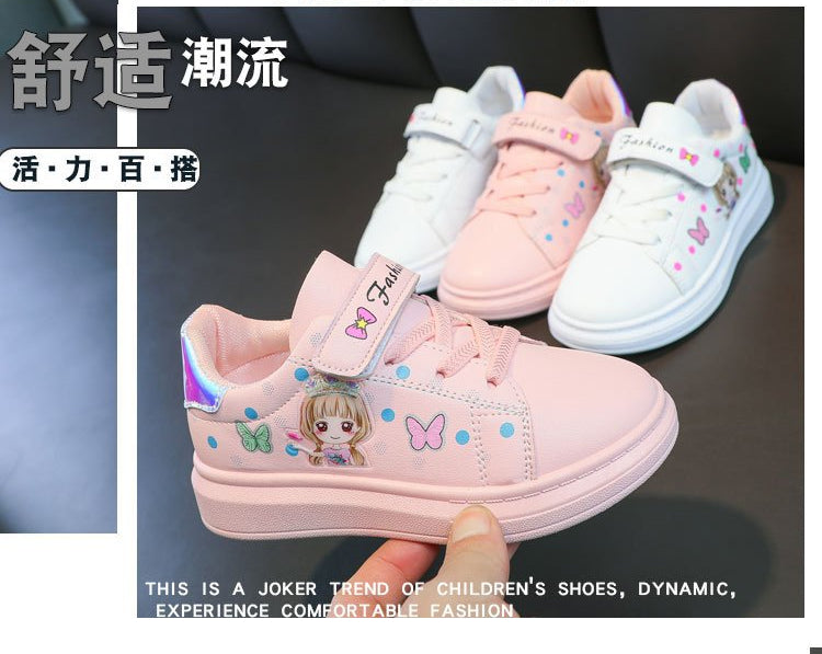 Zapatillas-zapatos informales para chico, zapatillas de deporte para niño, zapatos superiores de cuero para niña, zapatos blancos pequeños para niño, primavera 2023