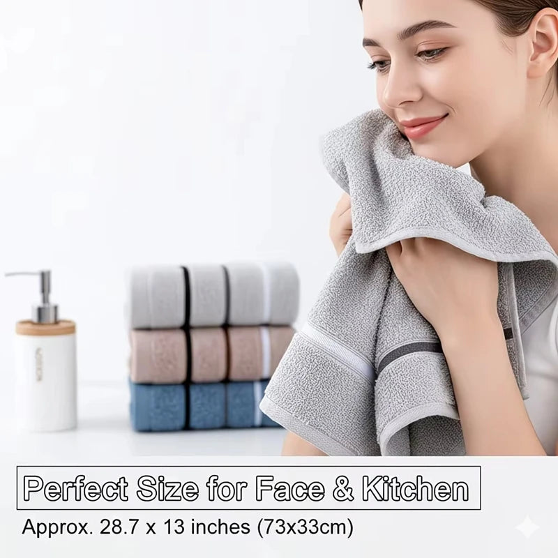 Paquete de 1 Toalla Absorbente Suave de Primera Calidad - Adecuada para Uso Doméstico, Toallas de Baño y Toallas Faciales en una Variedad de Colores.