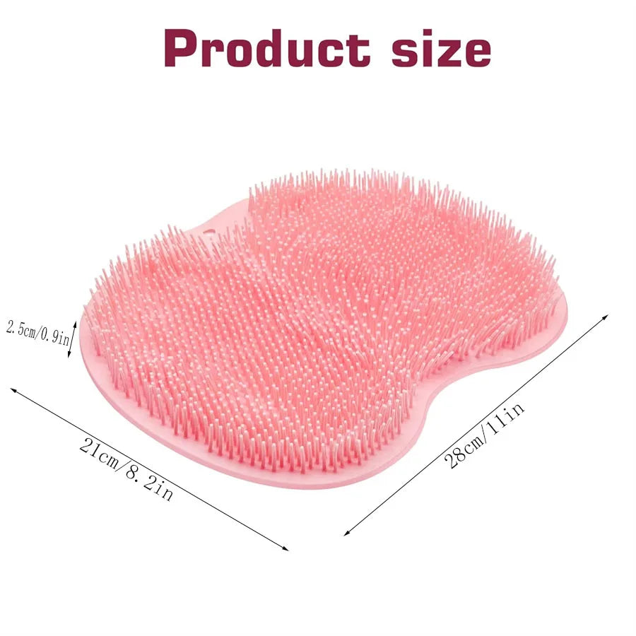 Alfombrilla exfoliante para pies y espalda para ducha, con ventosas antideslizantes para montar en la pared, para hombres y mujeres