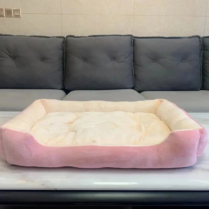Casa grande para mascotas, cama para perros y gatos, estera larga de felpa para dormir profundo, cojín suave y cálido para perros pequeños, camas tranquilas para cachorros, Chihuahua