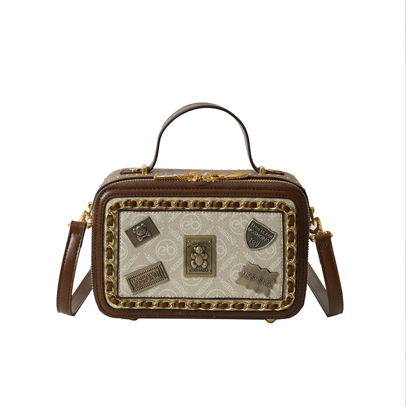 Bolso para mujer, nuevo bolso cuadrado pequeño y elegante de lujo ligero para mujer, versátil para ir al trabajo, bandolera/hombro portátil
