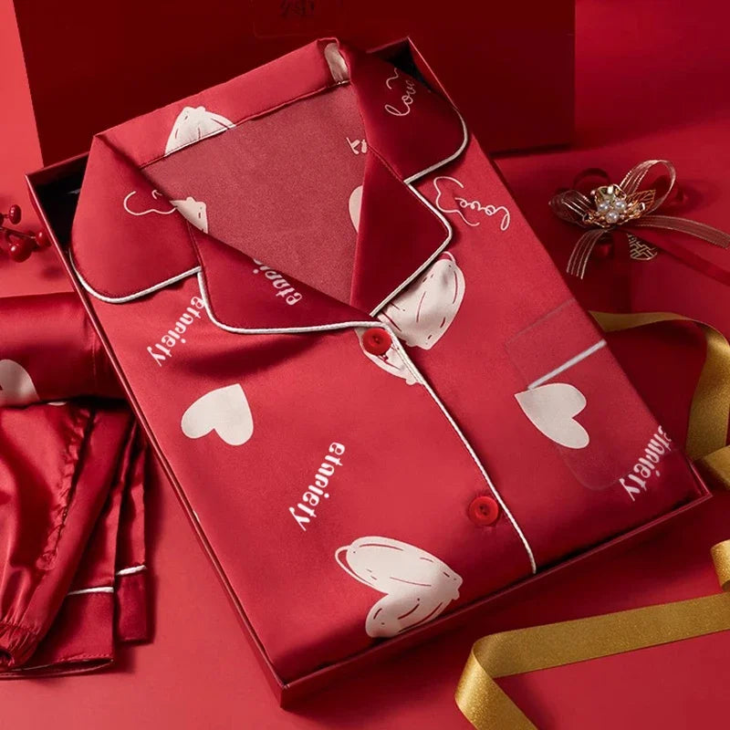 Ropa de dormir con estampado de estética para mujer, pijamas dulces Y2k, estilo europeo, elegante, con clase, a la moda, primavera y otoño