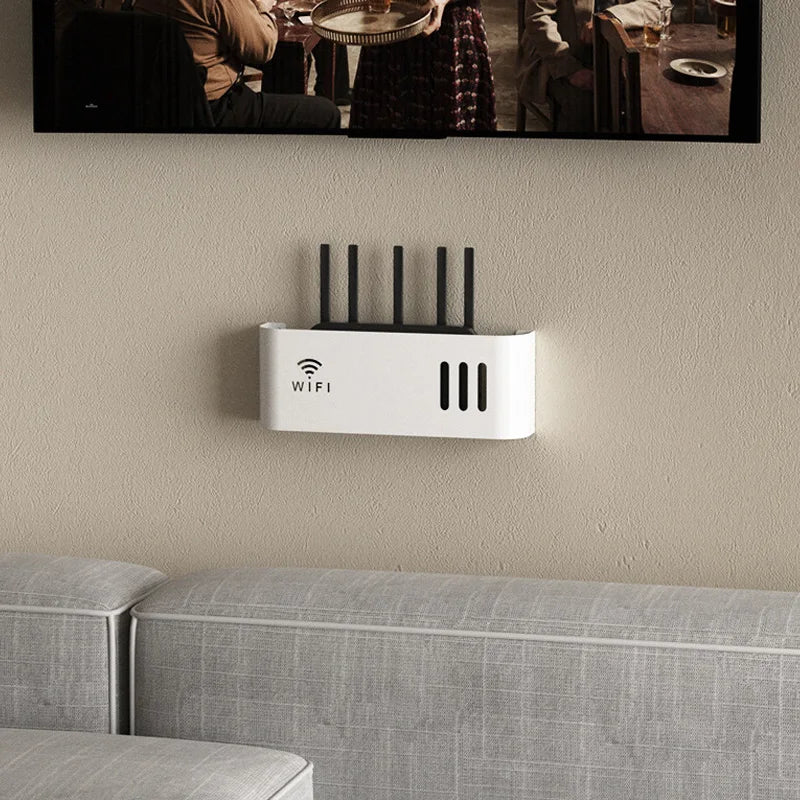 Caja de almacenamiento para enrutador de montaje en pared, estantes de almacenamiento inalámbricos con WIFI, organizador para el salón, ocultador WiFi, estante para colgar en la pared, estante para cabecera
