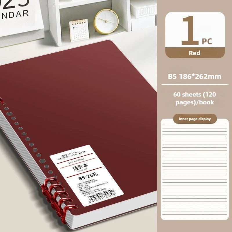 Cuaderno Espiral de 60 Hojas B5, Diseño Vintage de Alta Estética, Hojas Sueltas, Agenda para Oficina y Material Escolar