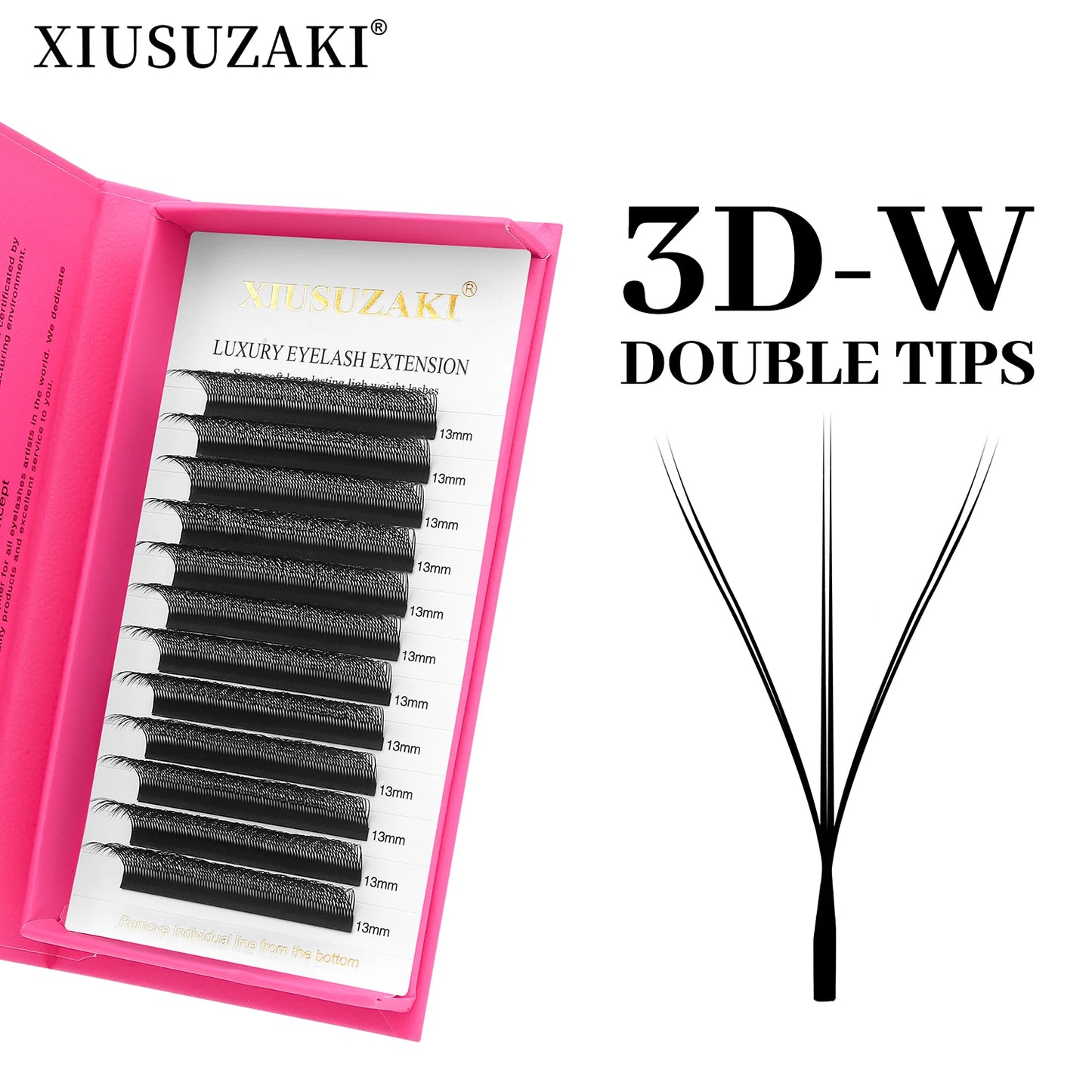 XIUSUZAKI pestañas en forma de W Bloom 2D 3D 4D 5D 6D 7D 8D floración automática ventiladores prefabricados extensiones de pestañas YY pestañas individuales