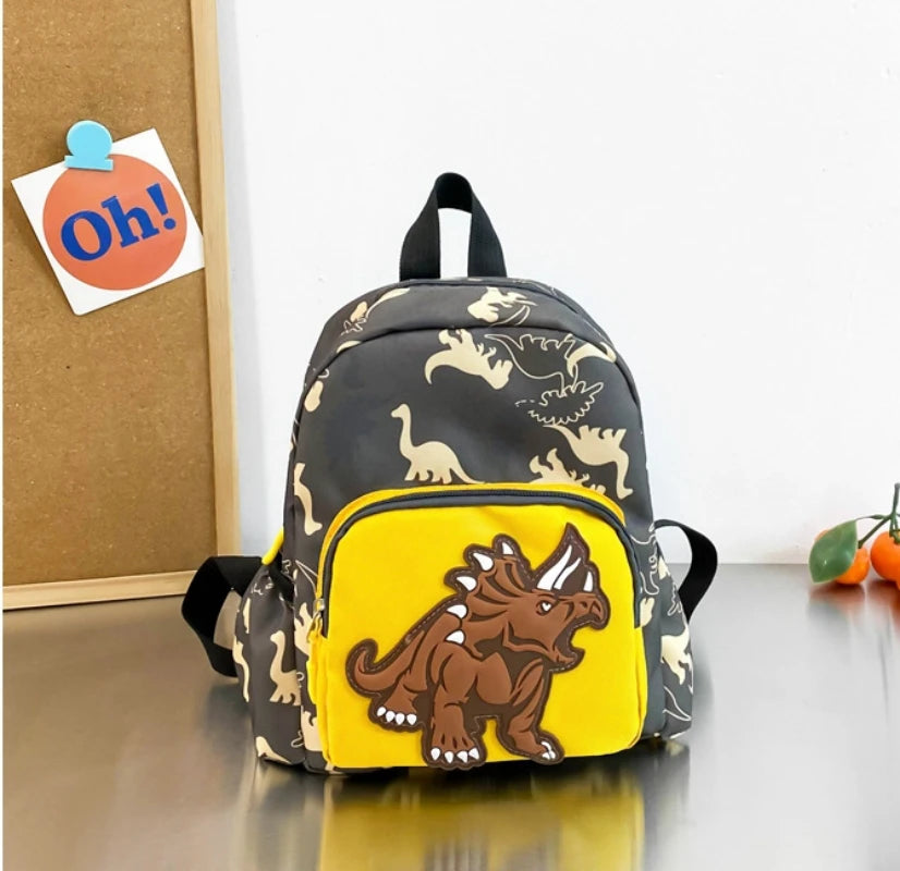 Mochila personalizada para niños y niñas, nueva mochila moderna con diseño de dinosaurio de dibujos animados para guardería