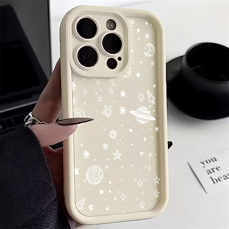 Funda de Teléfono con Estampado de Estrellas para Samsung S26 Ultra, Fundas para Galaxy S24 S25 Plus S23 FE S22 S21 A26 A36 A56 A35 A55 A34 A54 A53 A52S
