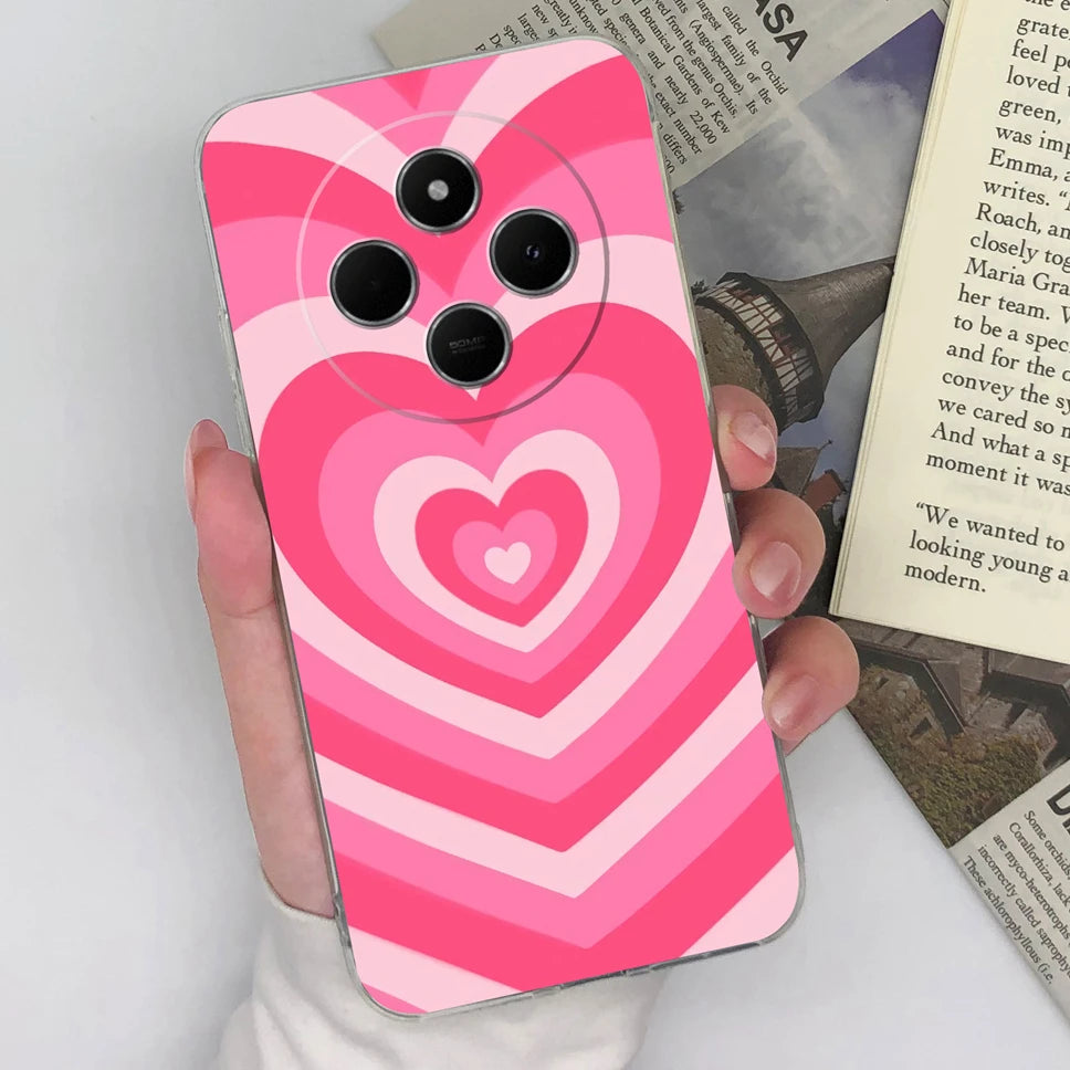 Funda de teléfono para Redmi 14C 4G, cubierta trasera creativa, transparente, suave, delgada, de silicona TPU, a prueba de golpes, protectora para Redmi14C