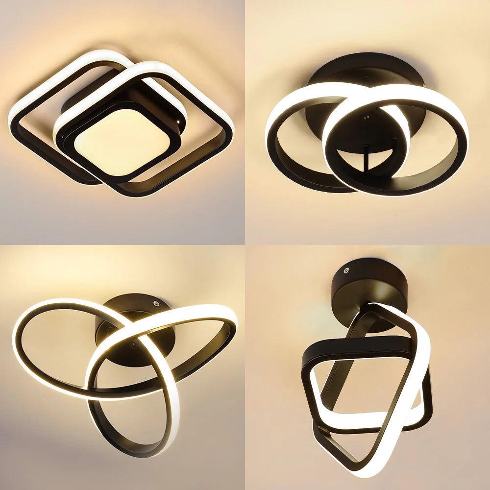 Luz de techo moderna, lámpara de techo LED para pasillo pequeño, diseño de cerca de techo, accesorio de iluminación para el hogar, cocina, dormitorio, balcón