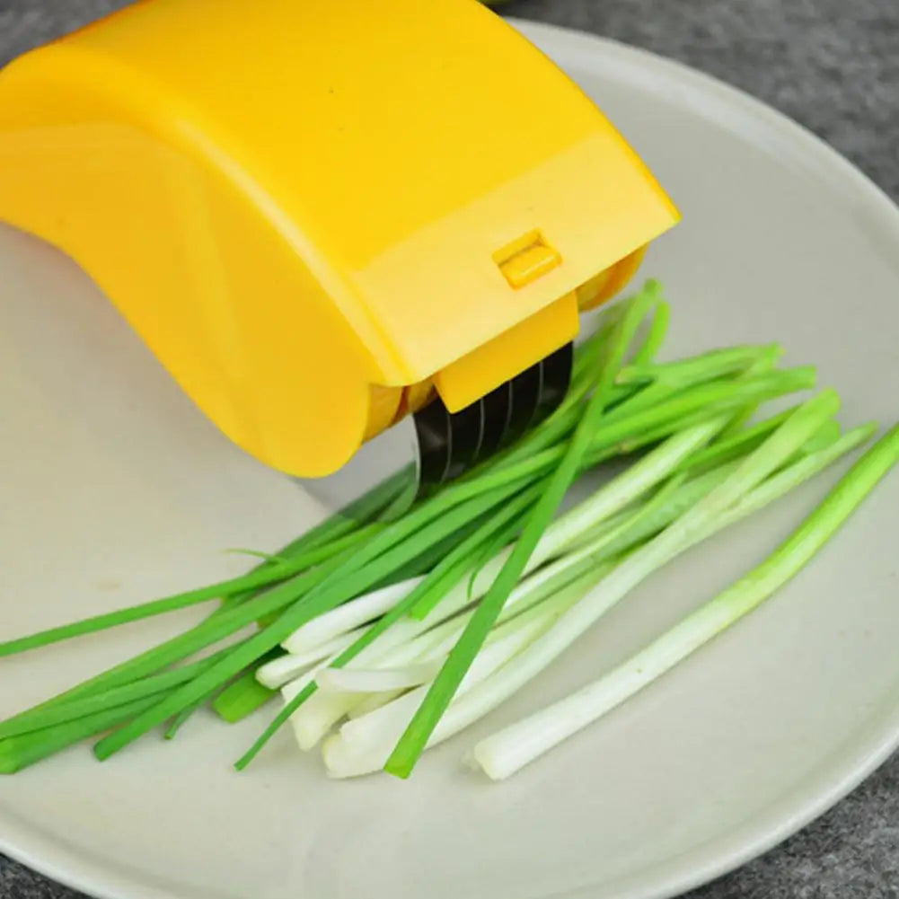 Rodillo picadora de verduras, cortador Manual de cebollino con 6 hojas de acero inoxidable, rodillo de hierbas desmontable, picadora de perejil, herramientas