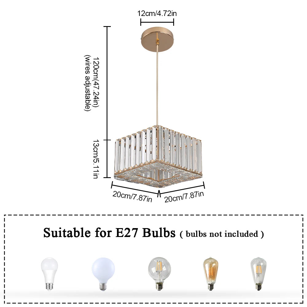 Lámpara colgante de cristal moderna, lámpara de techo Led de lujo, accesorios de decoración para el hogar, Isla de cocina, Lustre colgante ajustable