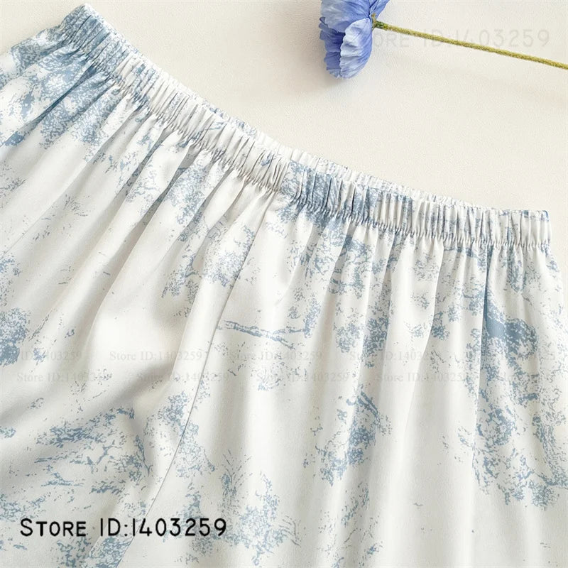 Nuevos Pijamas de satén sedoso para mujer, conjunto de 2 uds de Pijamas, ropa de dormir para primavera y otoño, ropa de salón, ropa de casa informal holgada para mujer, lencería