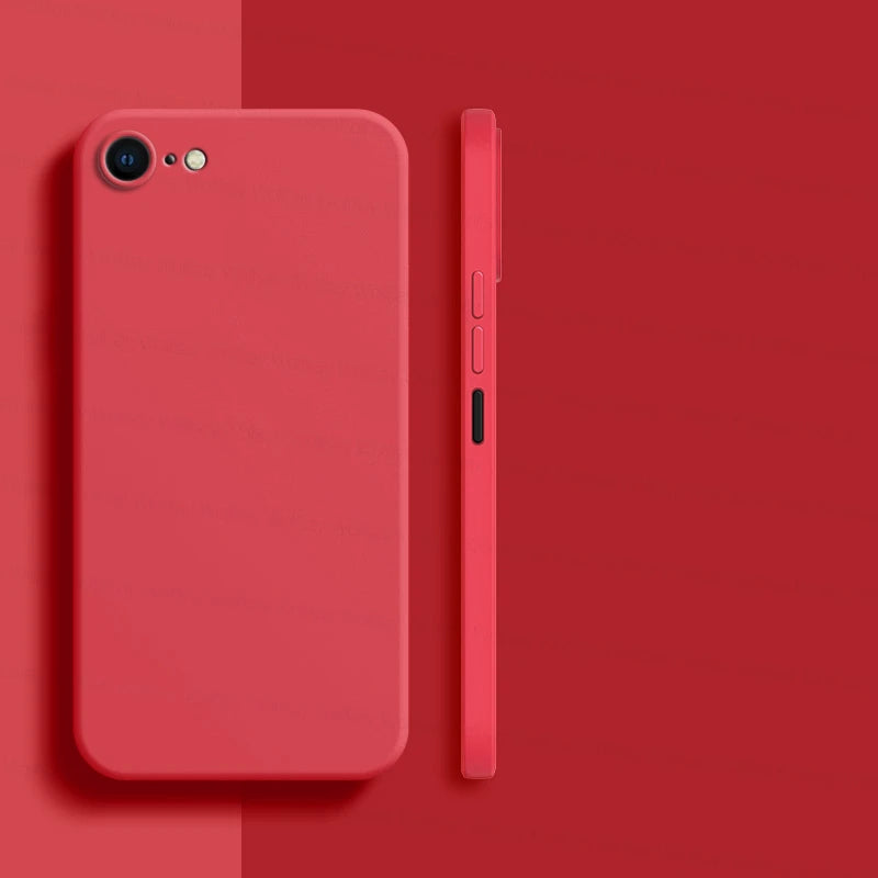 Para iPhone 8 funda para iPhone SE 2022 2020 7 8 Plus funda de lujo a prueba de golpes suave TPU silicona líquida funda trasera de teléfono