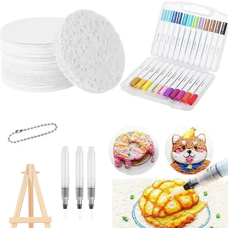 Lienzo Mágico para Dibujo 3D, Esponja para Niños, Papel para Pintar 3D, Papel para Dibujo Artístico 3D para Niños, Kit de Pintura con Textura Mágica para Niños