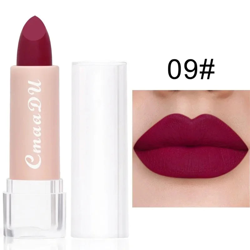 Lápiz Labial de 15 Colores, Impermeable, de Larga Duración, Mate, Terciopelo, Sexy, Rojo, Brillo Labial Nude, Brillo Labial Brillante, Tinte Labial Rojo Intenso, Maquillaje