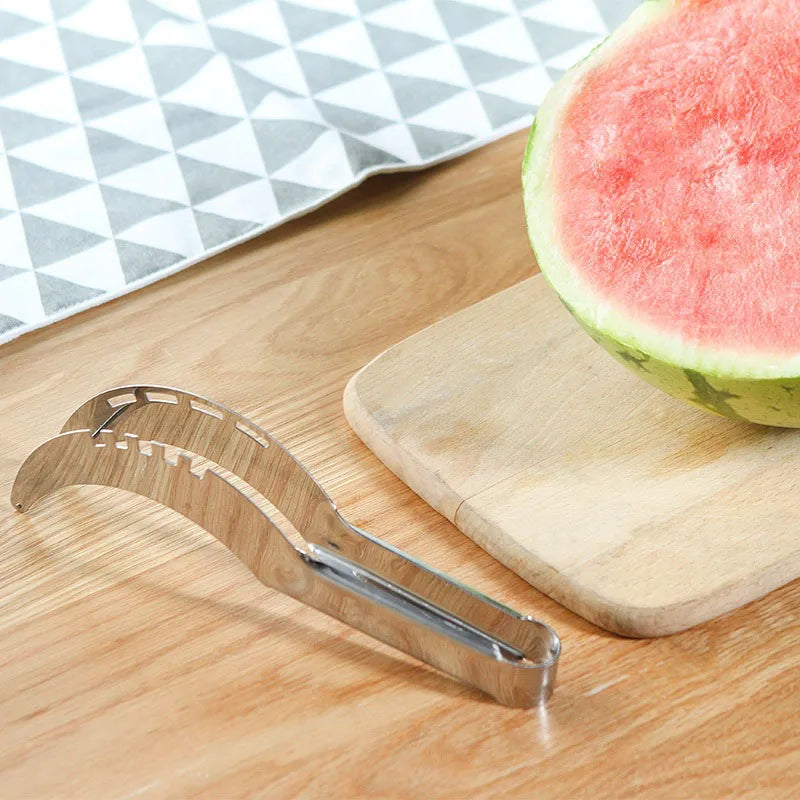 Cuchillo de cocina de acero inoxidable 304, utensilio para cortar sandía, herramientas para frutas y verduras, Clip para sandía