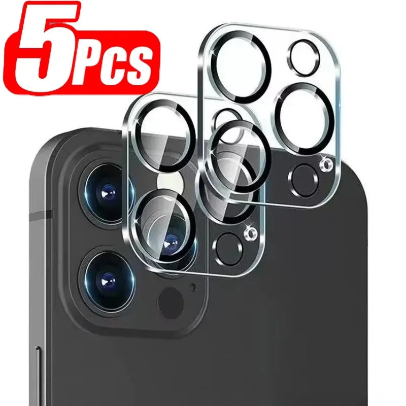 1-5 uds Protector de lente de cámara de vidrio para iPhone 16 15 14 13 Pro Max Plus Mini HD vidrio templado Protector de lente completa película de cámara