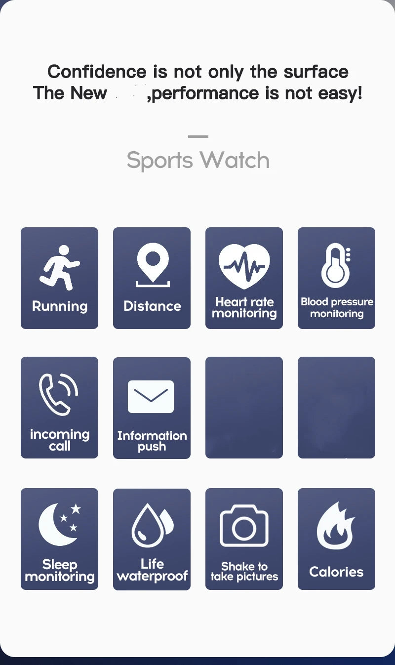 Reloj inteligente para mujeres y hombres, reloj de pulsera con Bluetooth, reproductor de teléfono conectado, música, Fitness, pulsera deportiva, Monitor de sueño, relojes digitales