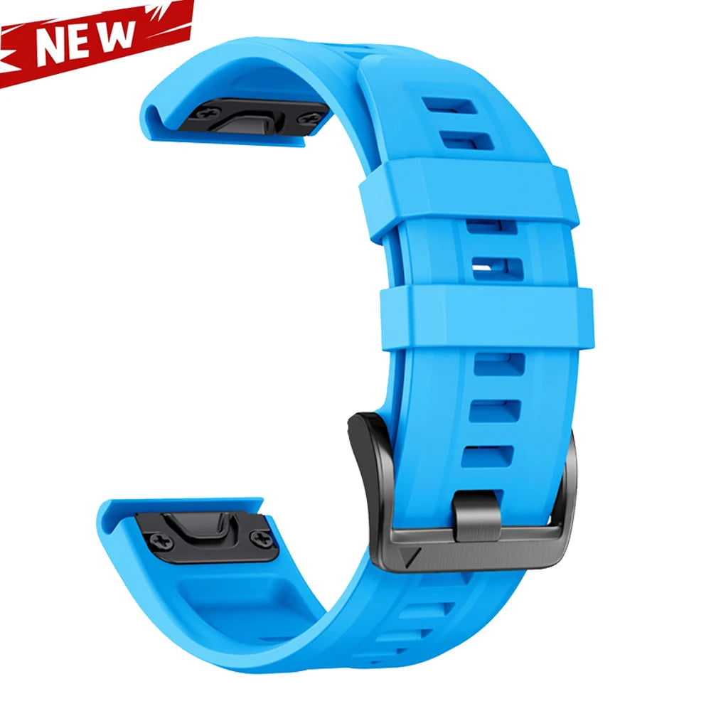 Correa deportiva de silicona QuickFit de 26 y 22mm para Garmin Fenix 7 7X PRO 6 6X GPS 5 5X Plus 3 HR Epix Pro instinto 2X