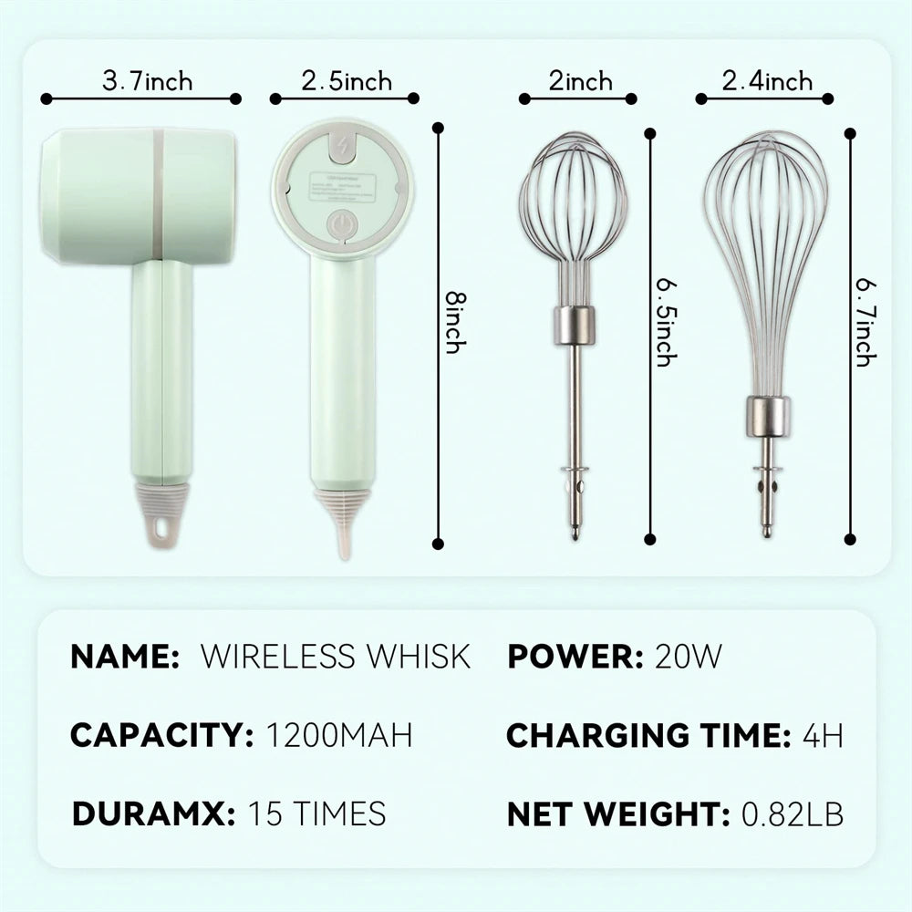 Batidora portátil, herramientas de cocina, batidora manual, juego de procesadores de alimentos eléctricos, Espumador de leche, batidor de huevos, batidora para hornear pasteles