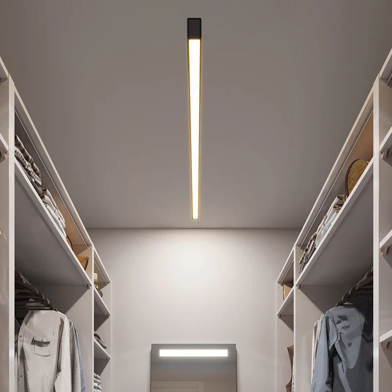Luces de techo para balcón, lámpara LED de tira larga para pasillo, dormitorio, comedor, sala de estar, guardarropa, lámpara de techo, decoración de cocina de isla