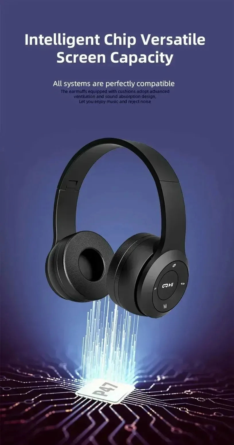 Auriculares Bluetooth Inalámbricos Plegables