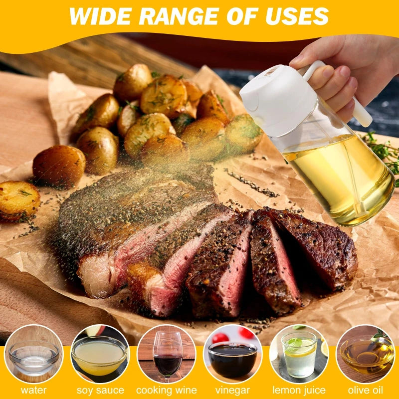 Botella pulverizadora de aceite, pulverizador de aceite de oliva, dispensador de cocina de plástico, Camping, hornear, vinagre, pulverizador de soja, accesorios de cocina