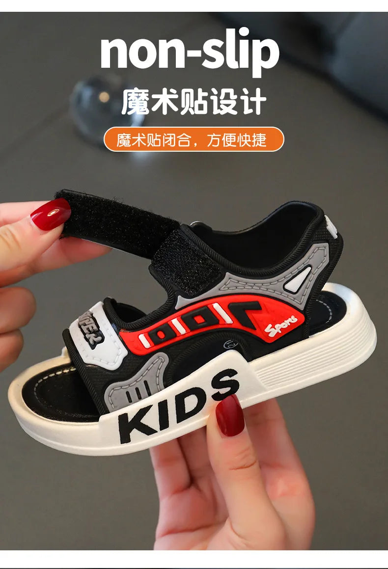 Sandalias deportivas transpirables, Sandalias de verano para niños, zapatos de playa informales, zapatos cómodos de suela blanda para niños, Sandalias antideslizantes de moda